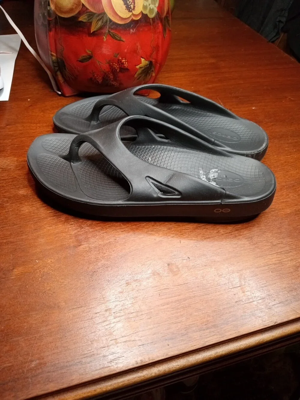 OOFOS Sport Recovery Sandals Flip Flops Comfort Black Mens Size 12 Womens 14